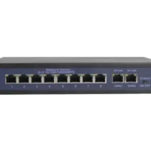 PoE суич, 8-порта PoE + 2 gigabit uplink