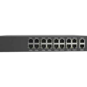 PoE суич, 16-порта PoE + 2 gigabit uplink