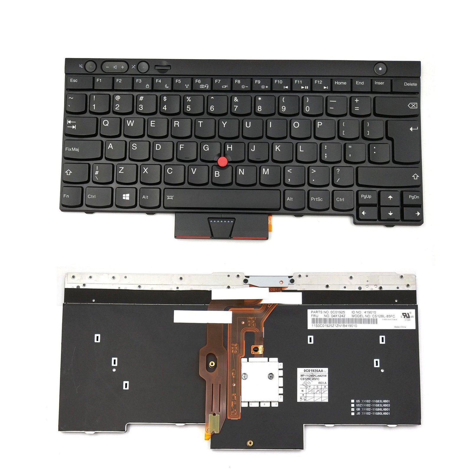 Клавиатура за лаптоп Lenovo: T430 T430i T430s T430si T430U T530 T530i T530S W530 X13X X230 X230i X230it X230T