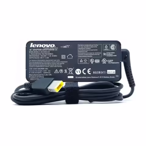 Зарядно Lenovo 45W правоъгълна букса - снимка 1