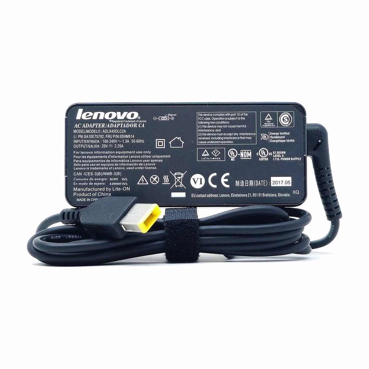 Зарядно Lenovo 45W правоъгълна букса - снимка 1